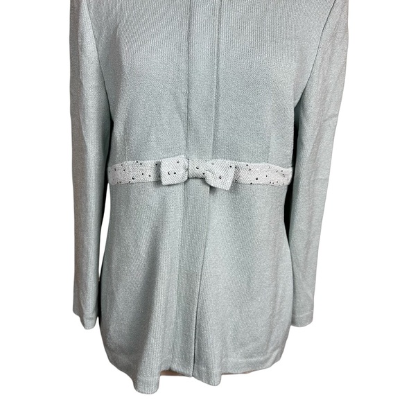 St. John Evening Santana Knit Coquette Sequin Pearl Crystal Embellished Jacket 8 - Picture 6 of 15